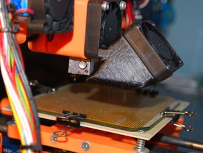 toyrep hotend cooler 3d printer parts 40mm fan extruder mount 3d print model - Mito3D