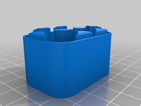 aaa 6 caso da bateria inferior recipientes personalizado 3d print model - Mito3D