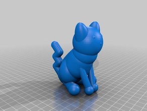 gato bonito assembleia 3d impressão personalizado 3d print model - Mito3D