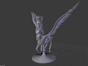 shedu toys games beard eagle fantasy gaming horse man mythology persia persian roleplaying rpg tabletop wings 3d print model - Mito3D