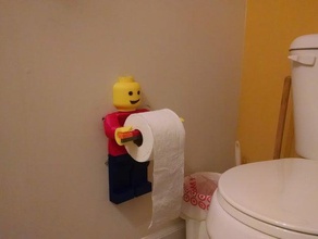 minifig tp holder bathroom lego toilet paper 3d print model - Mito3D