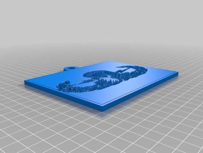 il mio personalizzato eod base badge litopone 2d arte 3d print model - Mito3D