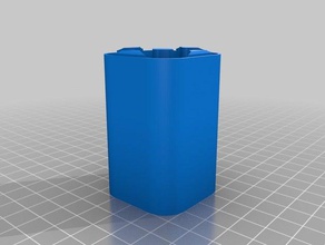 personalizado 18650 2x2 fondo de la caja contenedores 3d print model - Mito3D