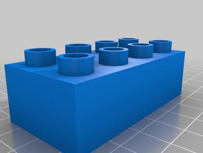 2x4 duplo brick construction toys customized 3d print model - Mito3D