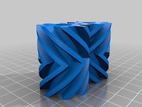 il mio personalizzato fullytwisted ingranaggi parametrico per la matematica arte 3d print model - Mito3D