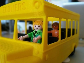 playmo bus scolaire jouet jeu accessoires les enfants playmobil playmobile véhicule à roues 3d print model - Mito3D