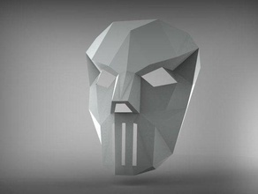 case jones mask props casey character low poly party printable sculpture 3d print model - Mito3D
