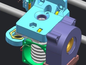 compacto apoio bowden prusa extrusora 3d a impressora partes 3d print model - Mito3D