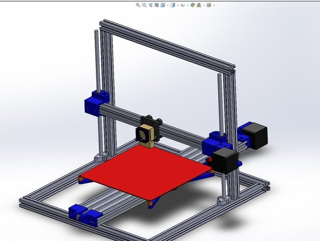folgertech prusa i3 2020 y-Achse upgrade openbuilds v-Nut-schiene-system 3d Drucker Teile 3D print model - Mito3D