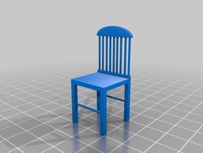 basic wooden chair 3d printing stool table 3d print model - Mito3D