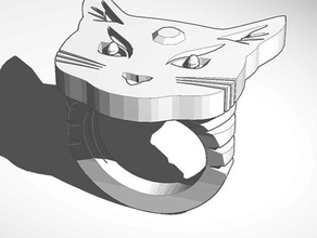 cat ring rings 3d print model - Mito3D