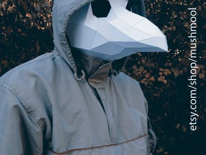 médico praga máscara adereços traje prop 3d print model - Mito3D