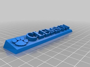 clemson logo plakası işaretler logoları 3d print model - Mito3D