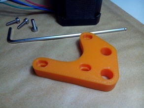 prusa i3 reinforced y-motor tensioner system 3d printer parts belt freecad kiss y-axis 3d print model - Mito3D
