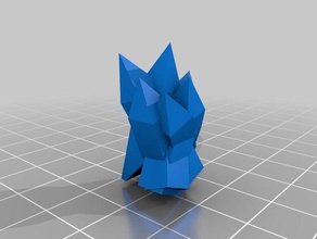 cristal de clusters a arte estrutura cristalina triângulos 3d print model - Mito3D