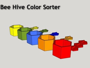 bee hive color sorter math makeredchallenge mathproject occupational therapy 3d print model - Mito3D