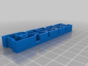 bille nametag sculptures customized 3d print model - Mito3D