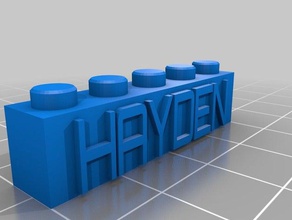 hayden mi personalizados bloque lego necklacekeychain de la construcción juguetes 3d print model - Mito3D