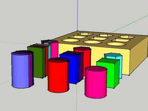 shapes heights portions math art blocks learning makeredchallenge mathproject 3d print model - Mito3D