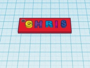 chris name tag 3d printing 3d print model - Mito3D