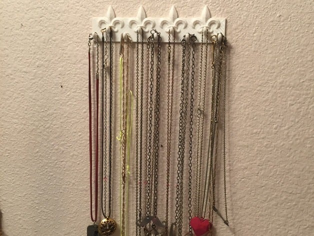 fleur lys necklace hanger organization 3D print model - Mito3D