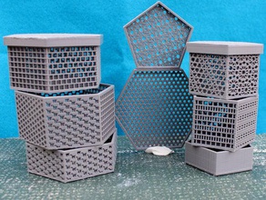 parametrik beşgen altıgen kutu matematik sanat openscad 3d print model - Mito3D