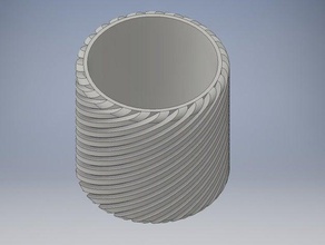 screw design pencil holder 3d printing vase 3d print model - Mito3D