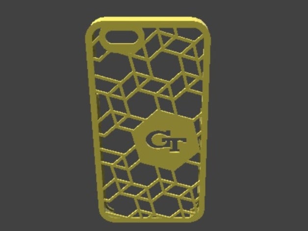 georgia tech iphone 66s case mobile customized 3D print model - Mito3D