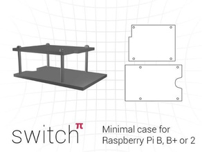 minimalistic body raspberry pi bb+2 electronics case lasercut lasercutter model plus 2 3d print model - Mito3D