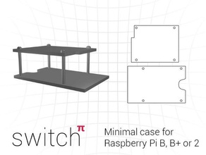 minimalista corpo raspberry pi bb+2 eletrônica caso lasercut lasercutter modelo plus 2 3d print model - Mito3D