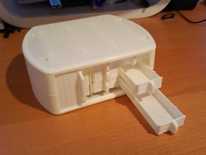 minicabinet organization batteries drawer memory card storing usb holder 3d print model - Mito3D
