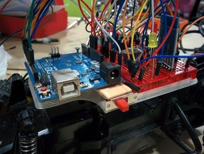 chasis para arduino breadboard soporte sensor ultrasonido robotics ultrasonidos 3d print model - Mito3D