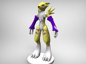 renamon - Spielzeug Spiele action-Figur digimon digital monster 3d print model - Mito3D