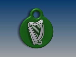 eireirish trousseau de clés porte-clés pays la harpe en irlande irlandaise keyloop 3d print model - Mito3D