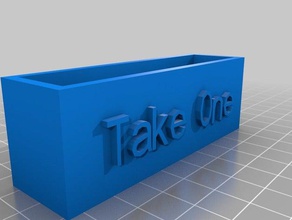 tomar uno de los negocios titular la tarjeta oficina personalizado 3d print model - Mito3D