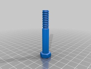 itty bitty double extruder temp knobbed bolt parts customized 3d print model - Mito3D