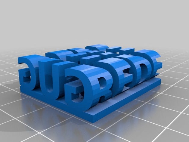 mi personalizados estéreo de texto esculturas 3D print model - Mito3D