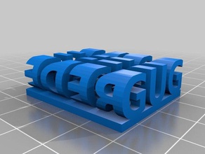 meu personalizados estéreo de texto esculturas 3d print model - Mito3D