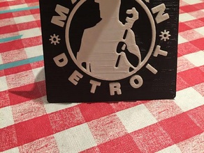 hecho de detroit signos logotipos 3d print model - Mito3D