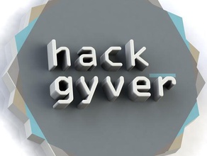hackgyver logotipo decoración insignia hackerspace pines 3d print model - Mito3D