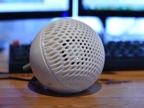 taşınabilir hoparlör küre ses pil 3d print model - Mito3D