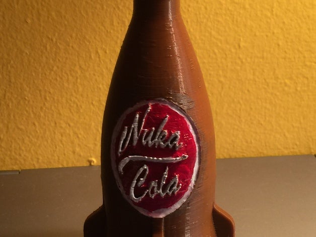 nuka cola botella de etiquetas en 3d impresión 3D print model - Mito3D