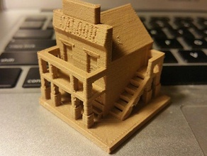 saloon buildings structures 3d print model - Mito3D