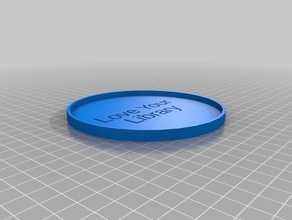 love your library coaster kitchen dining customized 3d print model - Mito3D