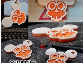 skully mouse keychains 3d print model - Mito3D