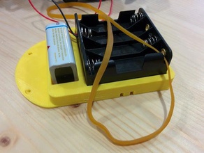 soporte portapilas 9v 8 pilas aa electronics battery para 3d print model - Mito3D