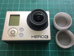 gopro hero3 tampa da lente câmara 3d print model - Mito3D