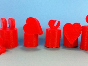 chess piece schoolproject 5 heart 3d print model - Mito3D