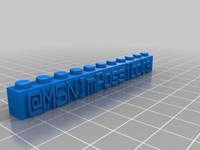 fll mi personalizados bloque lego necklacekeychain de la construcción juguetes 3d print model - Mito3D
