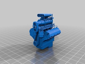 - v8-Kompressormotor 3d drucken 3d print model - Mito3D